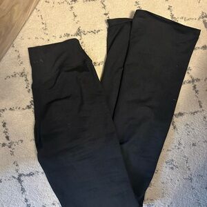 NWOT P'tula Black Bare Ribbed Flare Leggings for Versatile Style